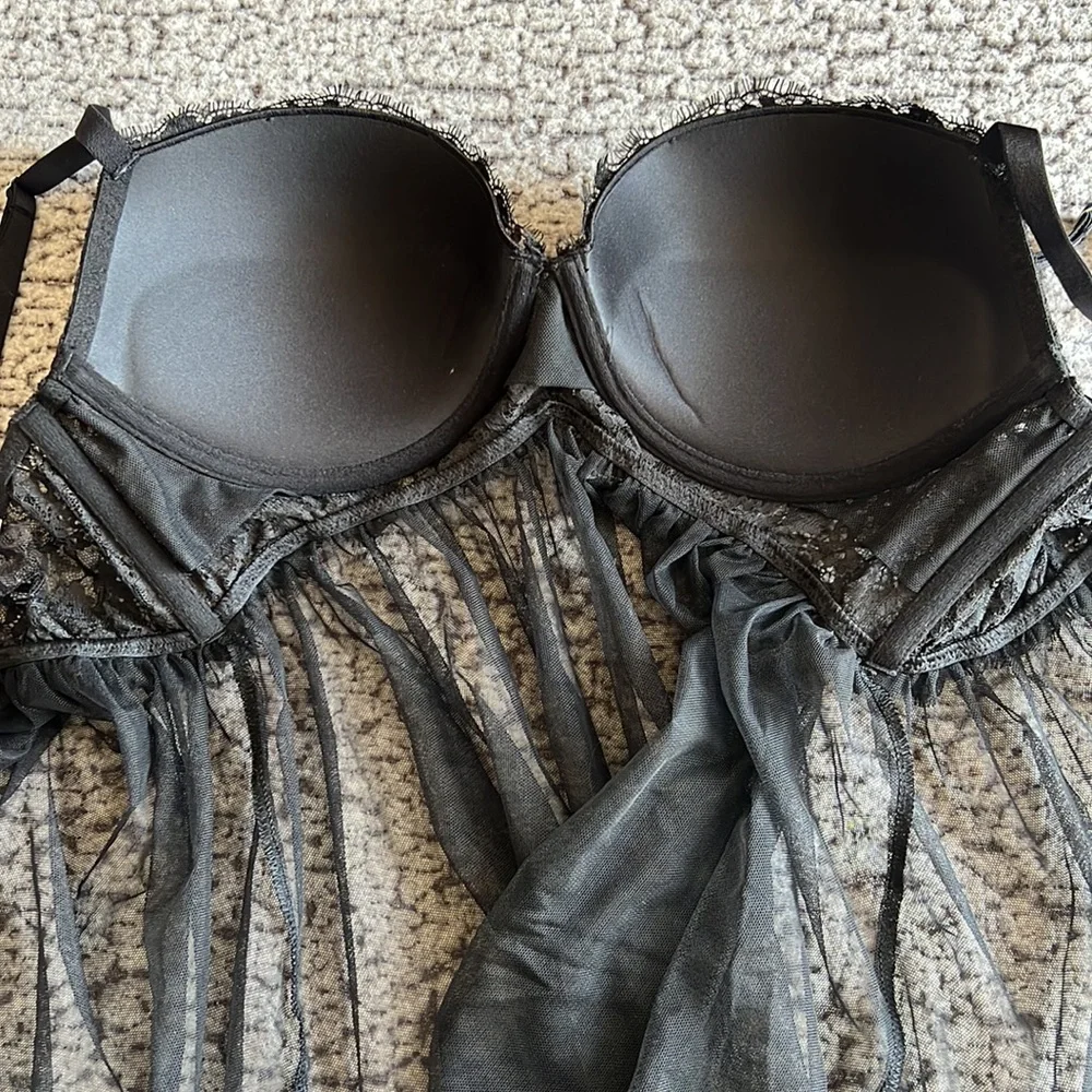 Victoria Secret Black Lingerie Bra- 36D - Picture 8 of 11